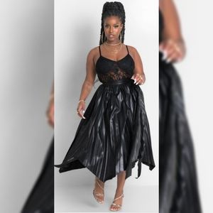 Rebdolls Vegan Leather Long Maxi Midi Skirt Plus Size 4x 5x
